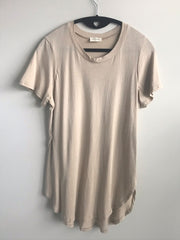 Side Split Comfy Tee | Beige