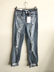 Distressed Straight Jeans | Light Wash