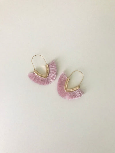 Mini Hammered Fringe Earrings | Lavender