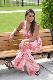 Tie-Dye Wrap Jumpsuit | Paprika