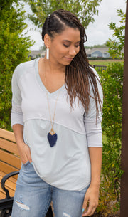 Tassel Pendant Necklace | Navy